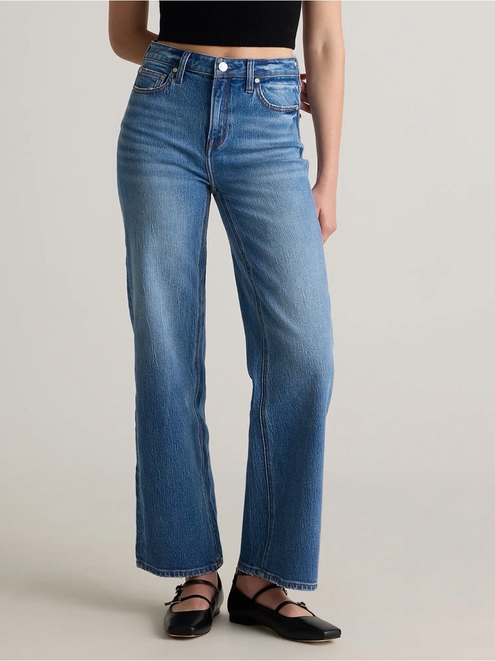 Quince Bella Stretch Relaxed Straight Jeans